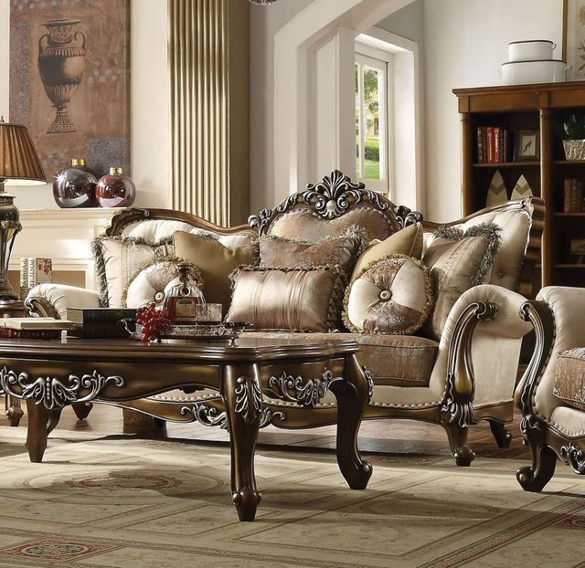 ACME Furniture Latisha Antique Oak/Tan Sofa-0