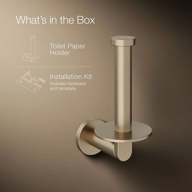 KOHLER® Composed® Vibrant Brushed Bronze Vertical Toilet Paper Holder-3