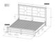 International Furniture Direct Praga Brown-Red King Storage Platform Bed Footboard with rails-2