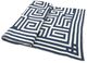 A & B Home Navy/White 50"x60" Acrylic Greek Key Jacquard Throw Blanket-0