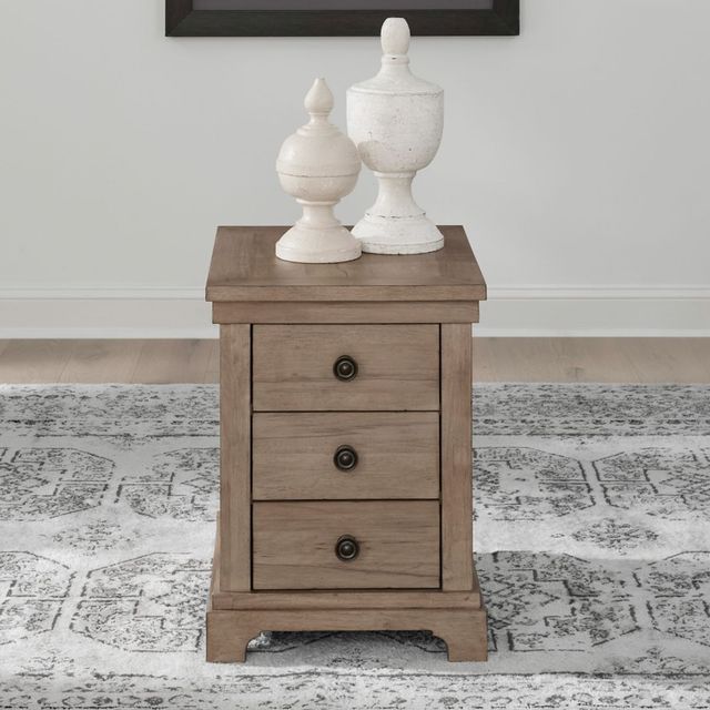 Liberty Furniture Haven Hills Camel Beige Chairside Table-1