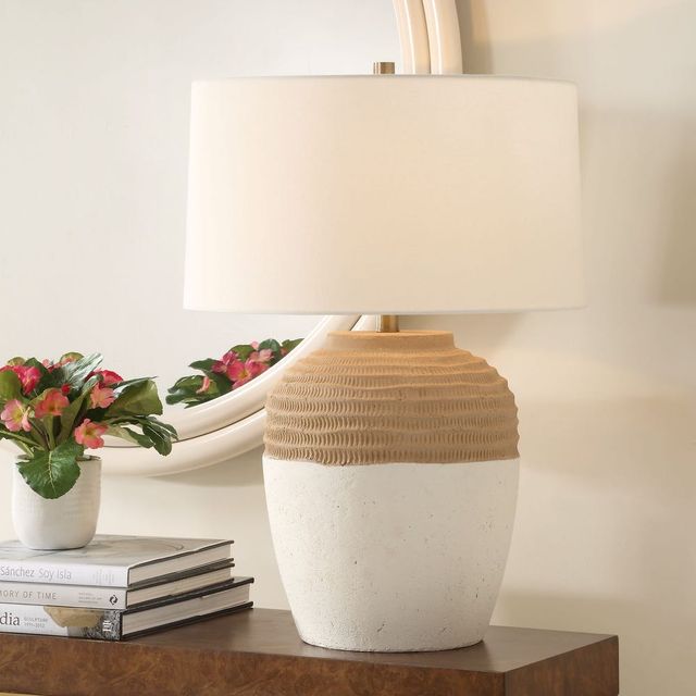 Uttermost® Bellaby Terracotta/White Table Lamp-1