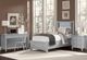 Vaughan-Bassett Bonanza Blue/Gray Twin Upholstered Panel Storage Bed-1