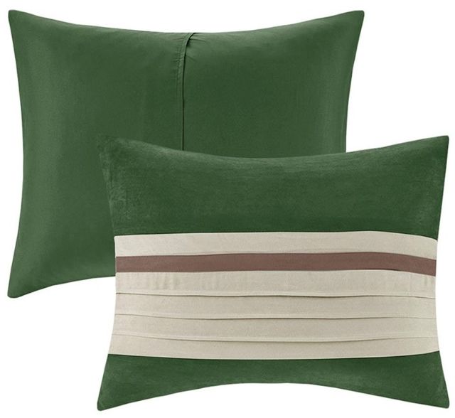 Olliix by Madison Park Palmer 7 Piece Green King Comforter Set-1