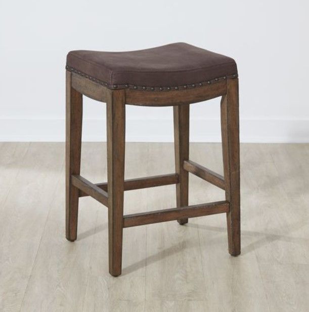 Liberty Furniture Aspen Skies Weathered Brown Upholster Bar Stool-4