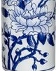 A & B Home Blue/White Magnolia Pattern Lidded Jar-3