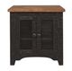 Signature Design by Ashley® Valebeck Light Brown End Table with Rustic Black Base-1