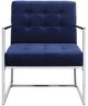 Mazin Furniture Delia Navy Blue/Chrome Accent Chair-0