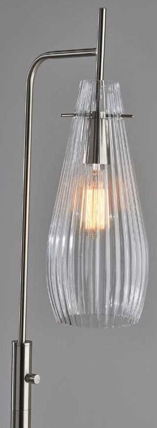 Adesso® Layla Brushed Steel Floor Lamp-1