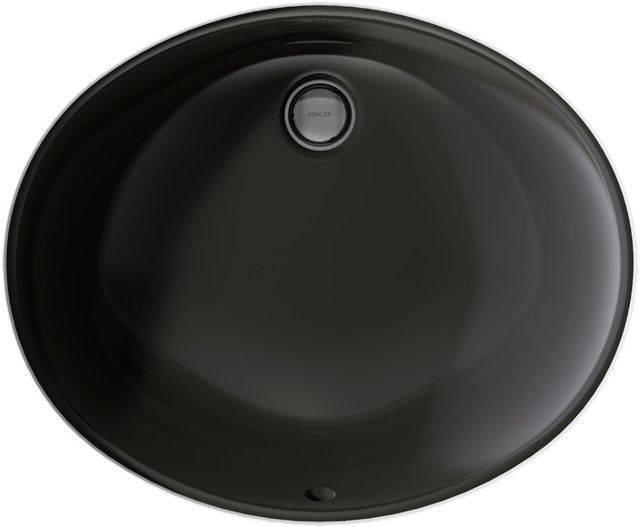 Kohler Caxton® Black 19.25" Oval Undermount Bathroom Sink-1