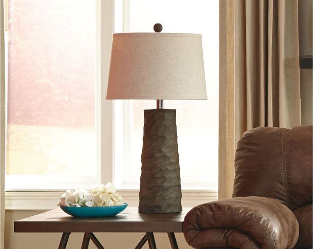 Signature Design by Ashley® Sinda 2-Piece Gray Poly Table Lamps-3