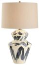Uttermost® Oranda Off-White Table Lamp with Blue/Cream Base-0