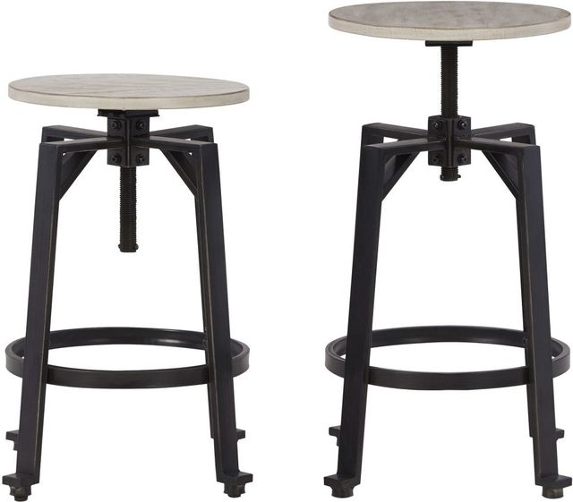 Signature Design by Ashley® Karisslyn Black/Whitewash Counter Stool-2