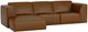 EQ3 Customizable Morten 3-Piece Leather Left-Arm Facing Sofa Sectional and Chaise-0
