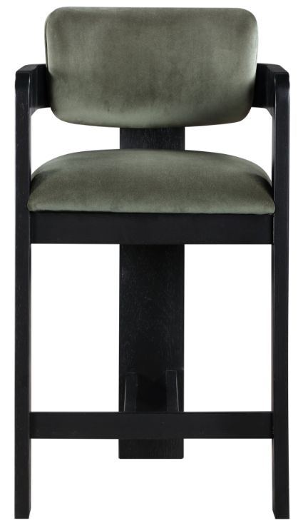 Meridian Furniture Sacha Green Upholstered Counter Stool-1
