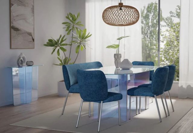Modus Furniture Fomo Azure Upholstered Dining Bench-1