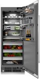 ZLINE 30" 16.7 Cu. Ft. Satin Stainless Steel Column Refrigerator with Graphite Gray Interior-2