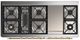 Ilve® Majestic III 60" Graphite Matte Pro Style Dual Fuel Liquid Propane Range with Triple Glass Door and Brass Trim-3