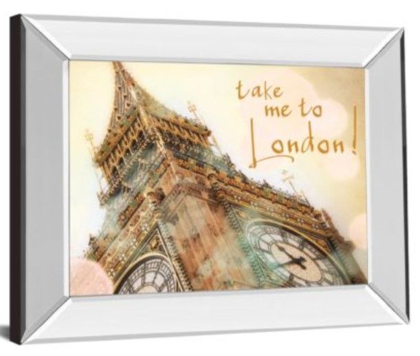 Classy Art Take Me To London By Emily Navas Mirror Framed Wall Art-1