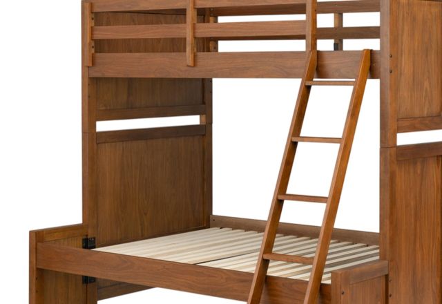 Legacy Kids Teen Fletcher Warm Amber Twin/Full Youth Bunk Bed-1