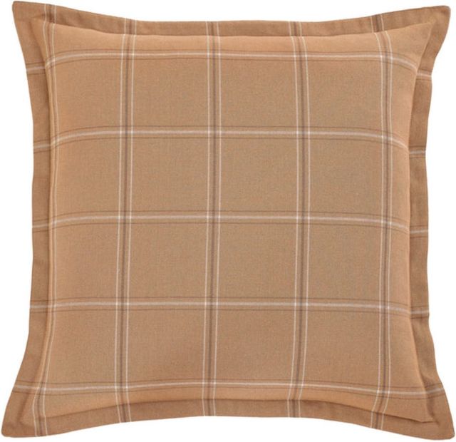 HiEnd Accents Harrington Heritage Plaid Saddle Brown Euro Sham-0