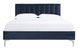 Mazin Furniture Melina Navy Blue Queen Upholstered Platform Bed-0