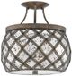 Currey & Company Buckminster Pyrite Bronze/Raj Mirror Semi-Flush Lighting-0