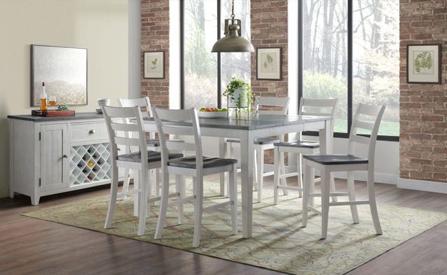 Martin Svensson Monterey Gray Pub Table with White Base-1