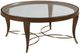 American Drew® Vantage Glass Top Coffee Table with Walnut Base-0