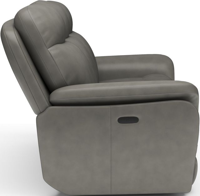 Flexsteel® Zoey Gray Power Reclining Sofa with Power Headrests-3