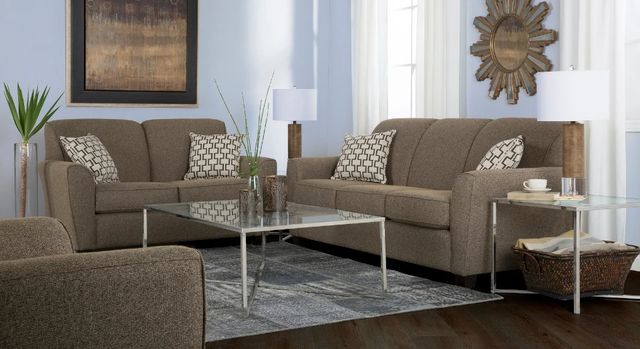 Decor-Rest® Furniture LTD Customizable 2404 Fabric Curved Arms Loveseat-1