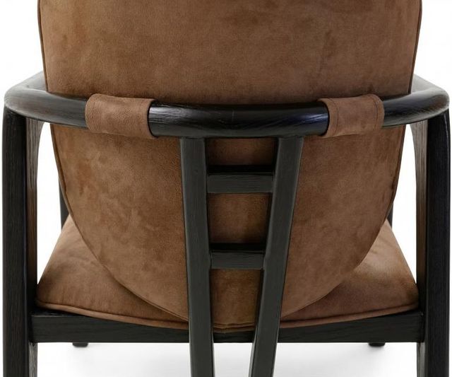 International Furniture Direct Forge Black/Brown Dining Arm Chair-3