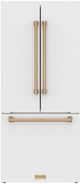 Thor Kitchen Gordon Ramsay Series 30" White French Door Counter Depth Refrigerator with Bronze Hardware-0