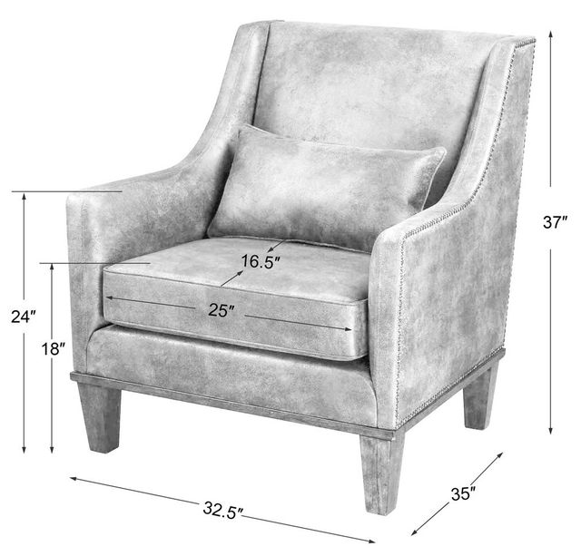 Uttermost® Clay Tanned Leather Arm Chair-3