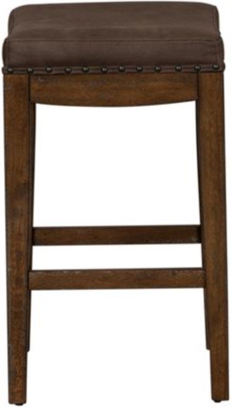 Liberty Furniture Aspen Skies Weathered Brown Upholster Bar Stool-2