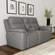 Flexsteel® Sawyer Gray Power Reclining Loveseat with Console, Power Headrests and Lumbar-1