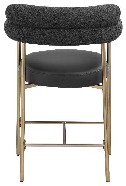 Meridian Furniture Blake Black/Brushed Gold Counter Stool-2