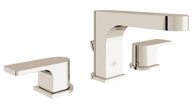DXV Equility® Platinum Nickel 2-Handle Widespread Bathroom Faucet with Lever Handles-0