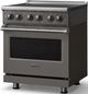 Viking® 5 Series 30" Damascus Gray Pro Style Electric Range with Polished Chrome Trim-2