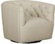 Leather Italia™ Cambria Mira Taupe Swivel Chair-0