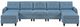 Homelegance® Garren 7-Piece Blue U-Shape Sectional with Storage and Ottomans-1