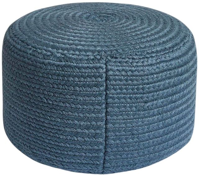Bassett® Furniture Sosha Blue Pouf-1