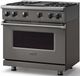 Viking® 7 Series 36" Damascus Gray Pro Style Natural Gas Range with 12" Reversible Griddle-5