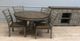 Allwood Furniture Group #130 Light Grey/Rustic Brown Solid Hardwood Pedestal Table Set-1