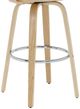 Armen Living Daxton Oak/Vintage Taupe Barstool-4