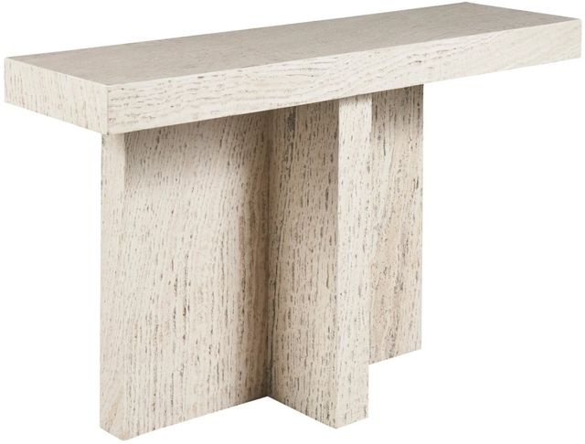 Universal Explore Home™ New Modern Daxton White Travertine Console Table-0