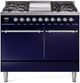 Ilve® Nostalgie II Series 40" Midnight Blue Pro Style Dual Fuel Range-0