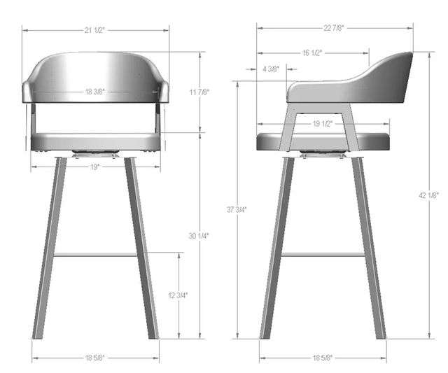 Amisco Customizable Carmen Swivel Bar Stool-2