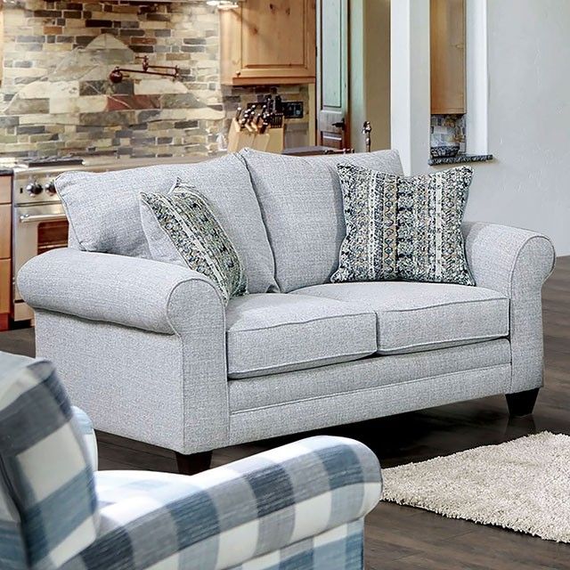 Furniture of America® Aberporth 2-Piece Gray Living Room Seating Set-2