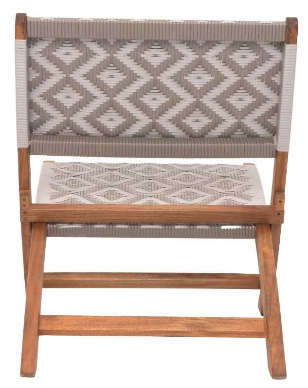 Zuo® Modern Tide Gray/Natural Wood Outdoor Lounge Chair-3